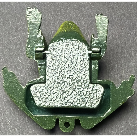 Vintage Shackman Co Green Metal Enamel Good Luck Frog Clicker Keychain - Picture 11 of 11